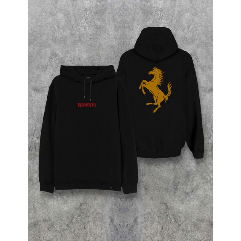 Darkia Formula 1 Ferrari Çift Taraf Baskılı Tasarım Kapşonlu Unisex Hoodie Erkek Sweatshirt Fiyatı