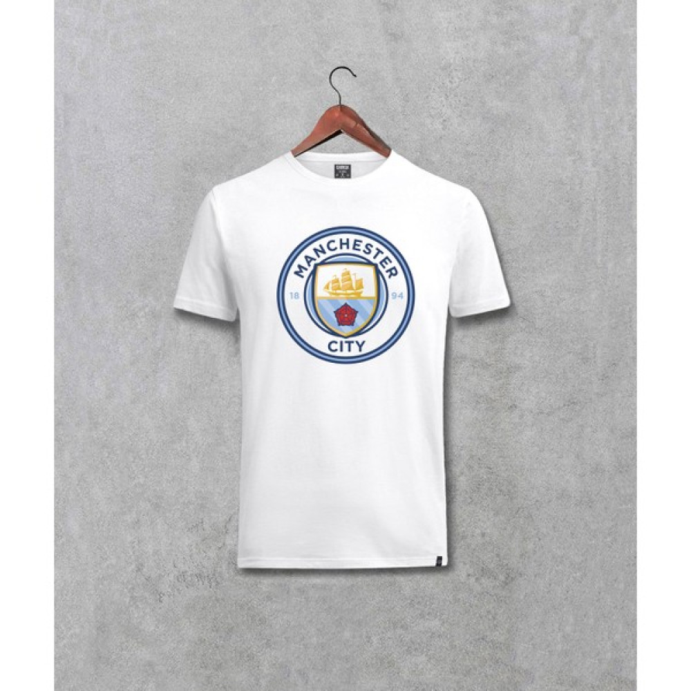 Darkia Manchester City Logo Baskılı Beyaz Tişört Erkek T-shirt Fiyatı