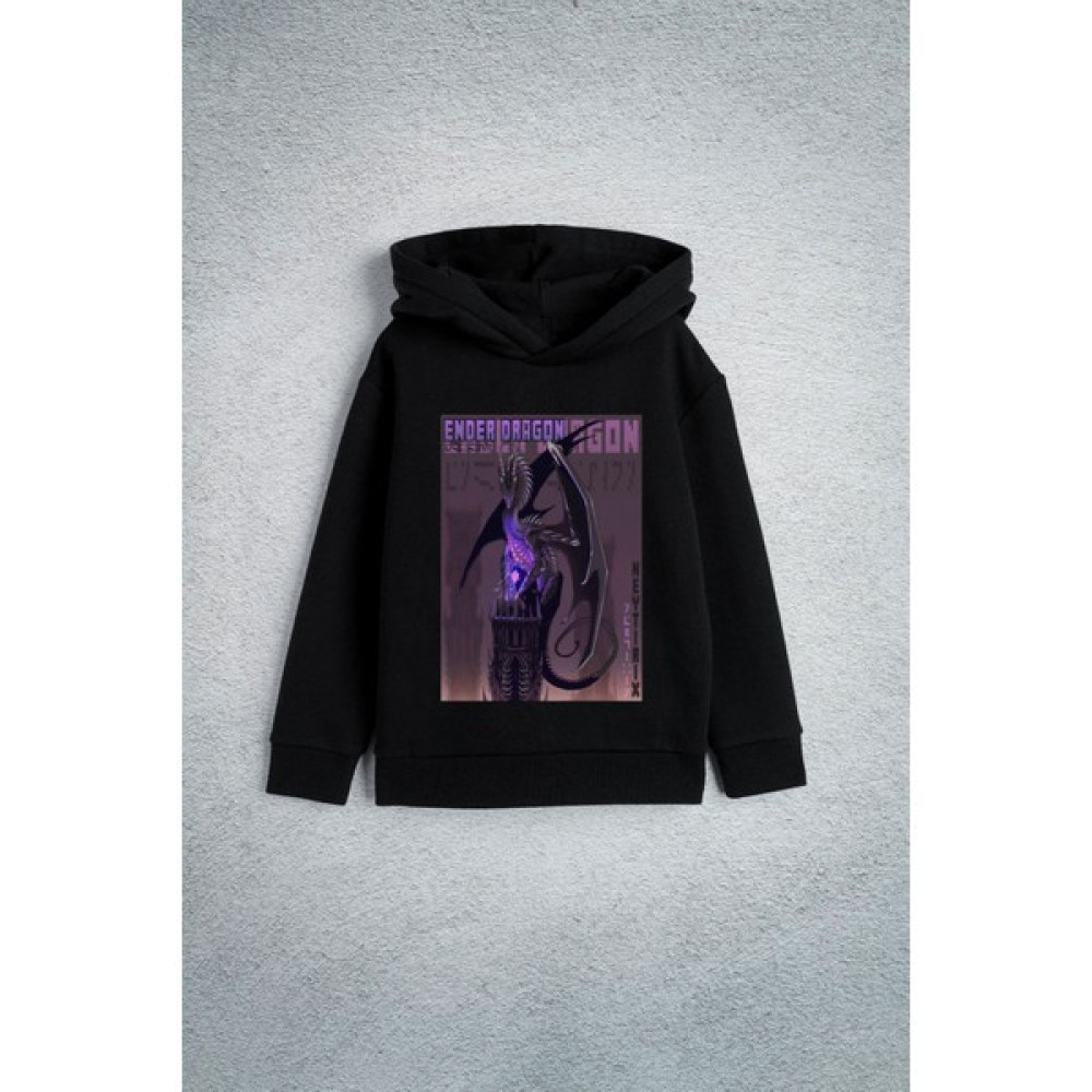 Darkia Minecraft Ender Dragon Özel Tasarım Baskılı Kapşonlu Çocuk Kız Erkek Sweatshirt Erkek Çocuk Giyim Takımı Fiyatı