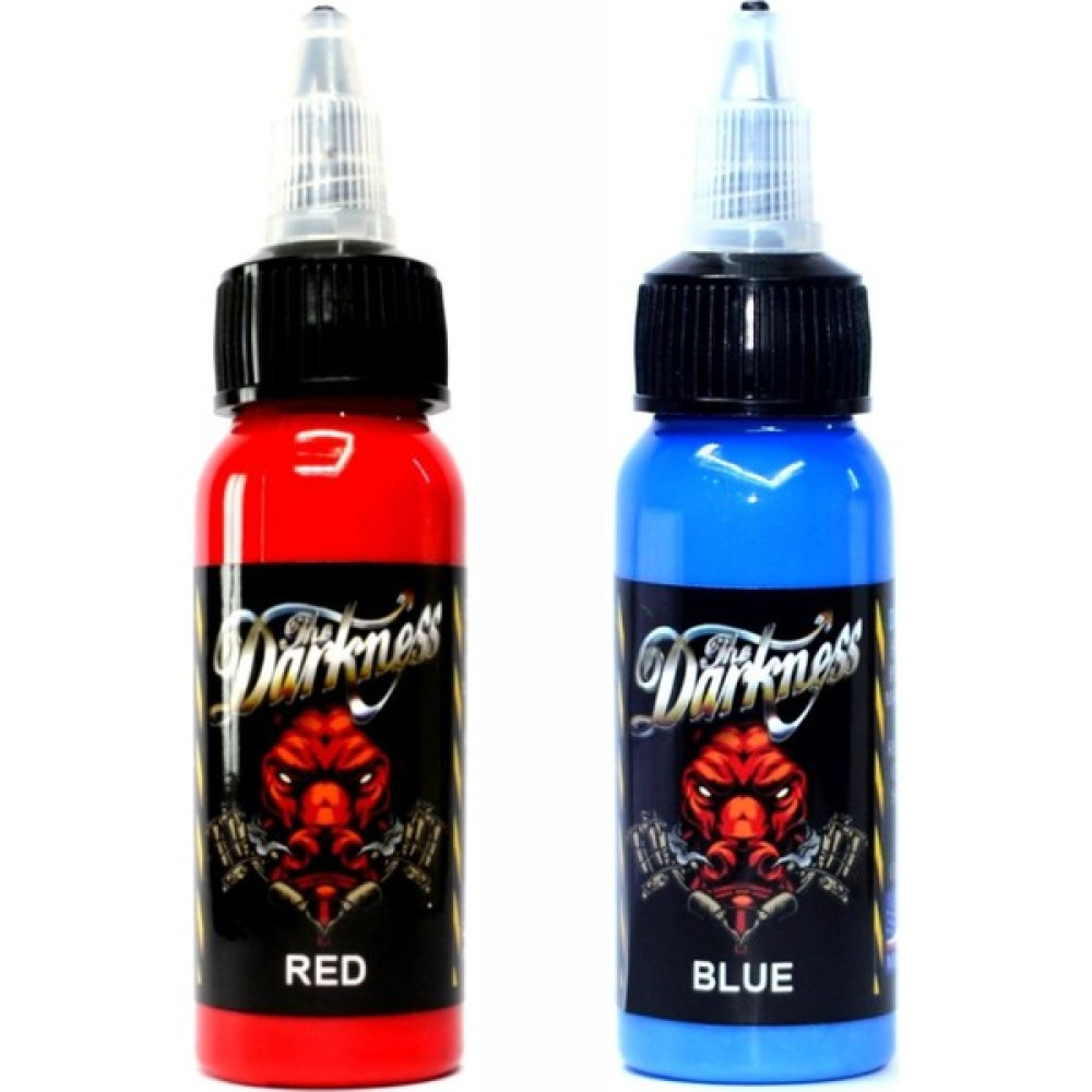 Darkness Kırmızı Dövme Boyası ve Mavi Dövme Boyası Seti-30 ml Oto Boyaları Fiyatı