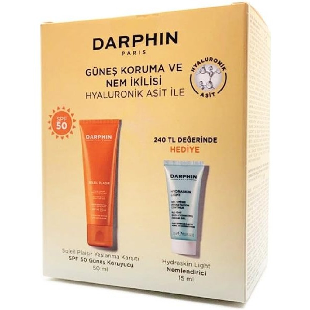 Darphin Güneş Seti Soleil Plaisir SPF50 50 ml + Hydraskin Light Cream 15 ml Güneş Kremleri ve Losyonları Fiyatı