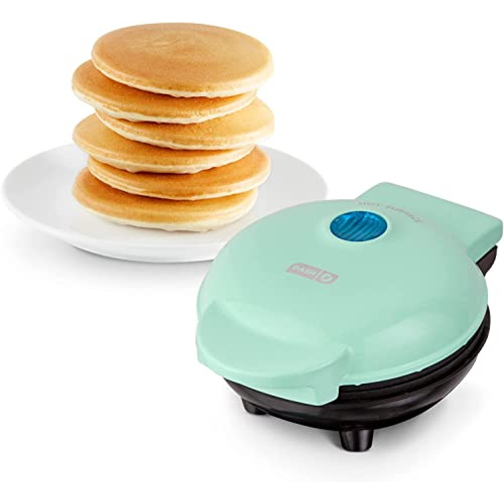 DASH Mini Maker Electric Round Griddle for Individual Pancakes, Cookies, Eggs & other on the go Breakfast, Lunch & Snacks with Indicator Light + Included Recipe Book - Aqua,4 Inch Grill and Barbecue Fiyatı