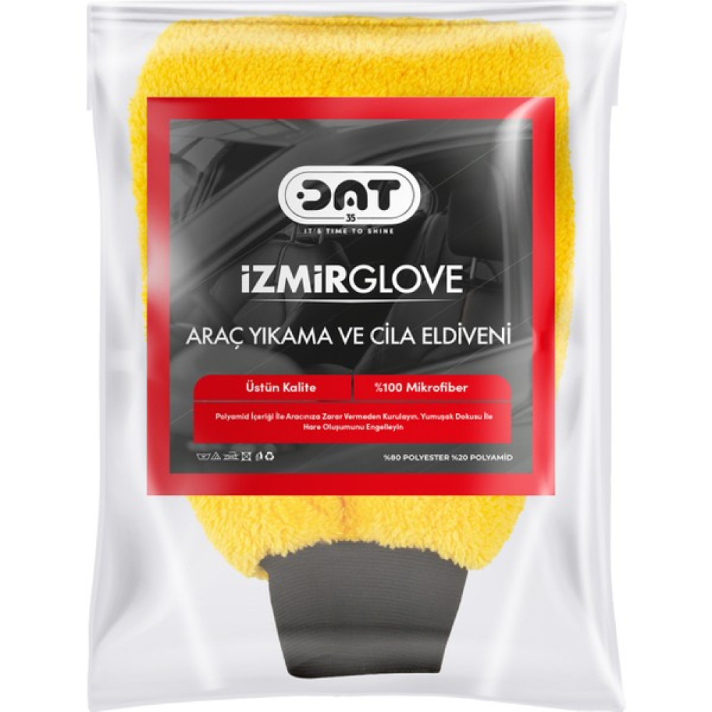 Dat35 Izmirglove Sarı Mikrofiber Oto Yıkama ve Araç Pasta Cila Eldiveni Araba Temizlik Bezi Oto Yıkama Ürünleri Fiyatı