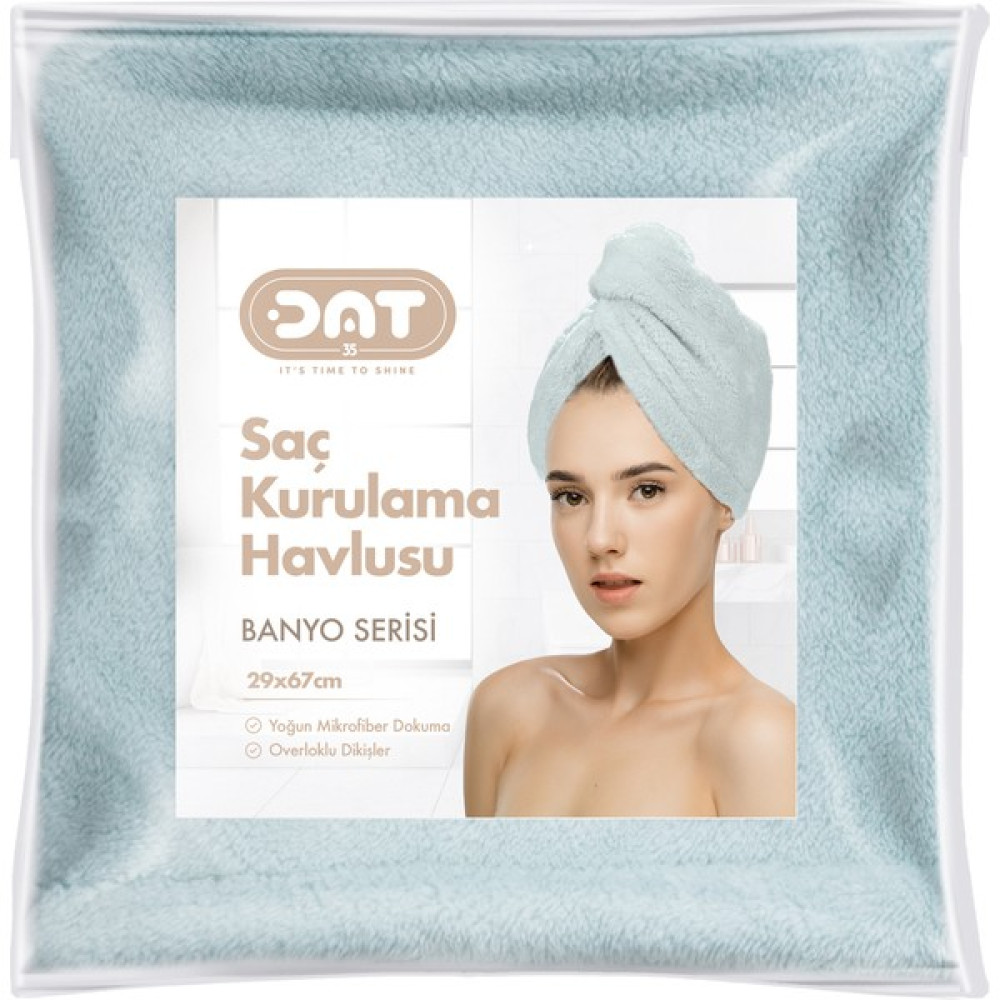 Dat35 Mikrofiber Extra Yumuşak Saç Havlusu Saç Bonesi Plaj Deniz Havuz Banyo Saç Kurutma Baş Havlu Bone - Turkuaz - S - L Banyo Havlusu Fiyatı