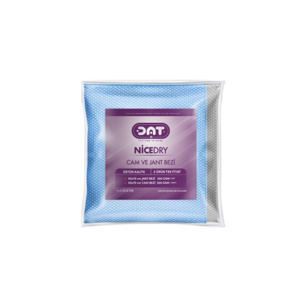 Dat35 Nicedry Mikrofiber Oto Yıkama Paketi 50X70 300GSM Araba Cam Bezi ve 50X70 300GSM Araç Jant Bezi Oto Bakım Bezleri Fiyatı