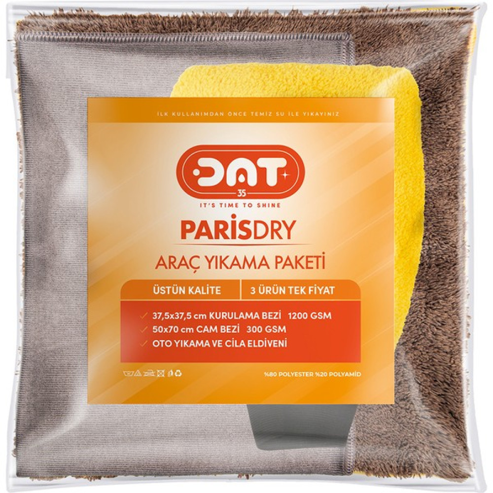 Dat35 Parisdry Mikrofiber Araç Yıkama Seti Araç Kurulama Havlusu Oto Cam Bezi Araba Yıkama Eldiveni Oto Bakım Bezleri Fiyatı