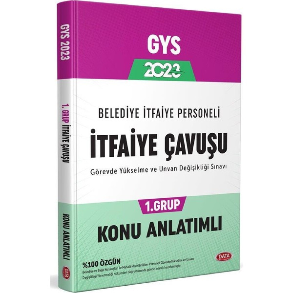 DATA 2023 Belediye Itfaiye Personeli Itfaiye Çavuşu 1. Grup GYs Konu Anlatımlı Data Kaynak Kitapları Fiyatı