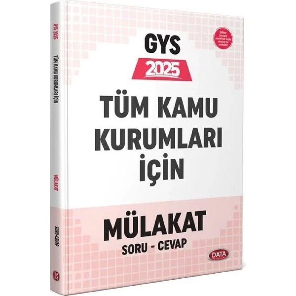 Data 2025 Gys Tüm Kamu Kurumları Için Mülakat Soru Cevap Görevde Yükselme Görevde Yükselme Sınavları Kitapları Fiyatı