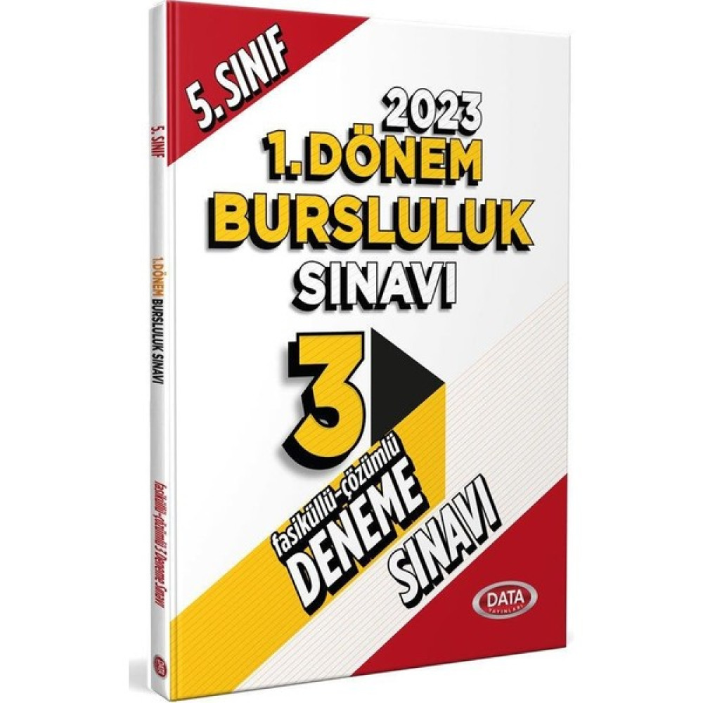 DATA 5. Sınıf 1. Dönem Bursluluk Sınavı Tamamı Çözümlü 3 Fasikül Deneme Sınavı Yayınları Kaynak Kitapları Fiyatı