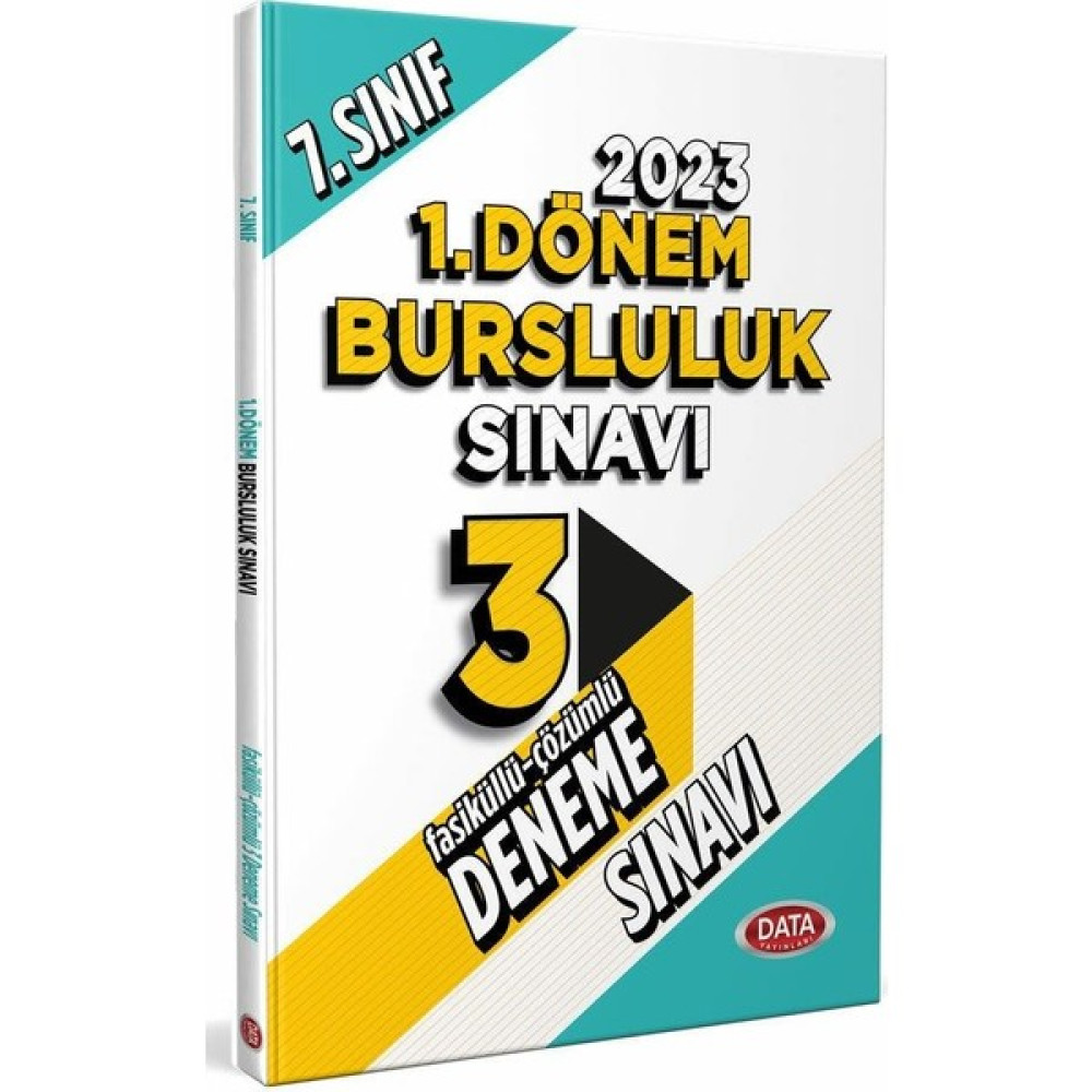DATA 7. Sınıf 1. Dönem Bursluluk Sınavı Tamamı Çözümlü 3 Fasikül Deneme Sınavı Yayınları Kaynak Kitapları Fiyatı