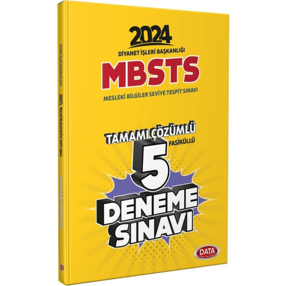 Data Yayınları 2024 Diyanet İşleri Başkanlığı MBSTS Tamamı Çözümlü 5 Fasikül Deneme Görevde Yükselme Sınavları Kitapları Fiyatı