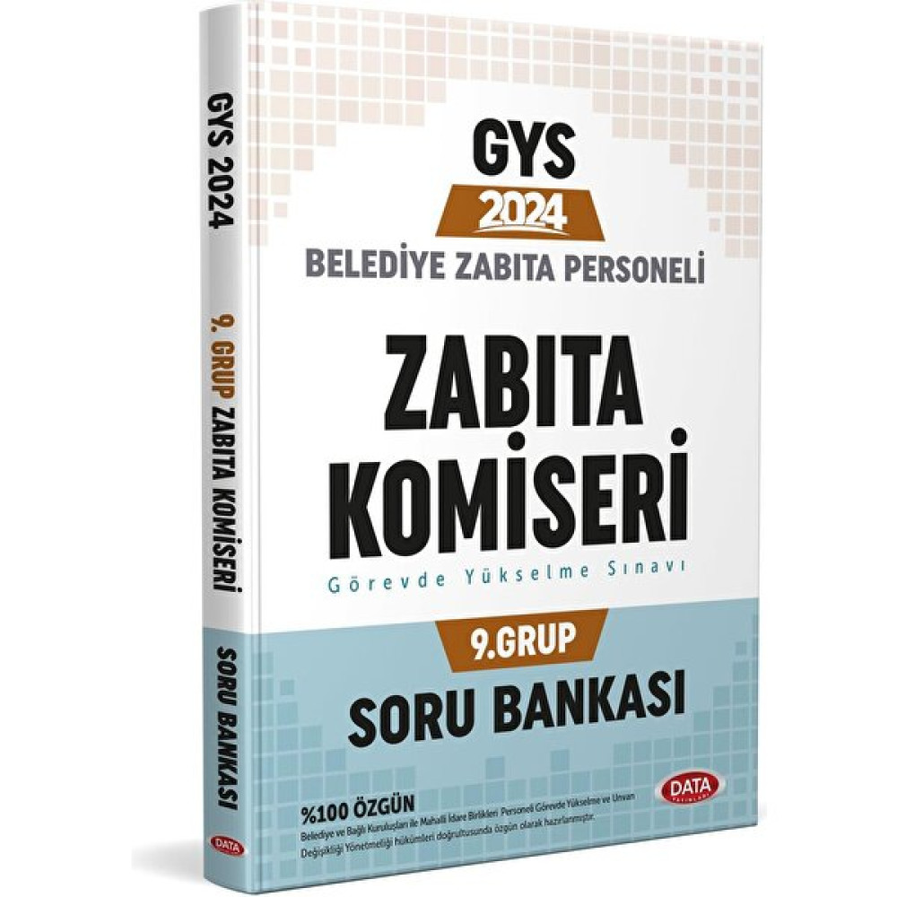 Data Yayınları 2024 GYS Belediye Zabıta Personeli Zabıta Komiseri 9. Grup Soru Bankası Görevde Yükselme Sınavları Kitapları Fiyatı