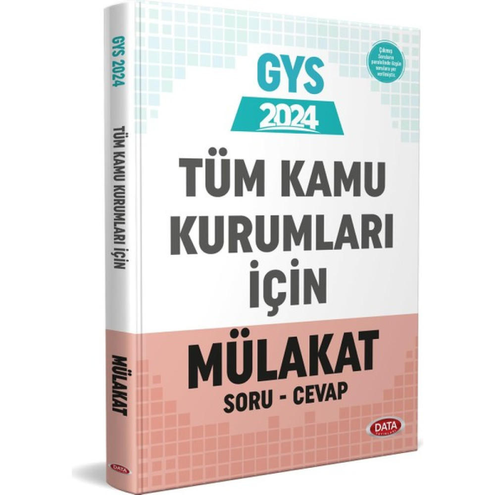 Data Yayınları 2024 GYS Tüm Kamu Kurumları İçin Mülakat Soru Cevap Görevde Yükselme Görevde Yükselme Sınavları Kitapları Fiyatı