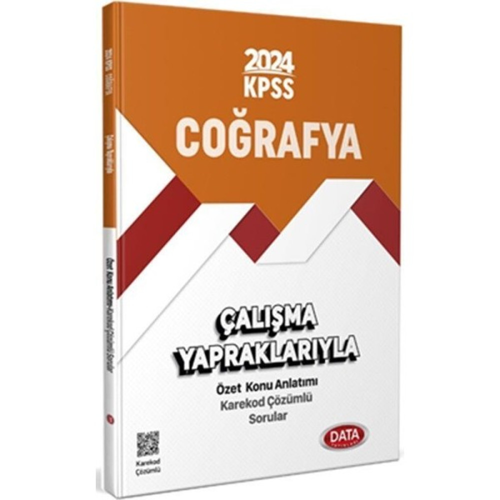 Data Yayınları 2024 KPSS Coğrafya Çalışma Yapraklarıyla Özet Konu Anlatımı ve Çözümlü Sorular KPSS Fiyatı
