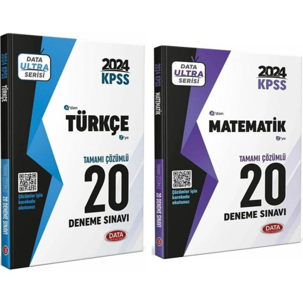Data Yayınları 2024 KPSS Matematik ve Türkçe Deneme Seti Ders Sınav Kitapları Fiyatı