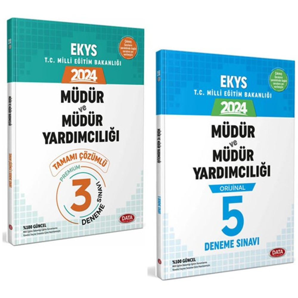 Data Yayınları 2024 MEB Ekys Müdür ve Müdür Yardımcılığı 2 Li Deneme Sınavı Seti Data Görevde Yükselme Sınavları Kitapları Fiyatı