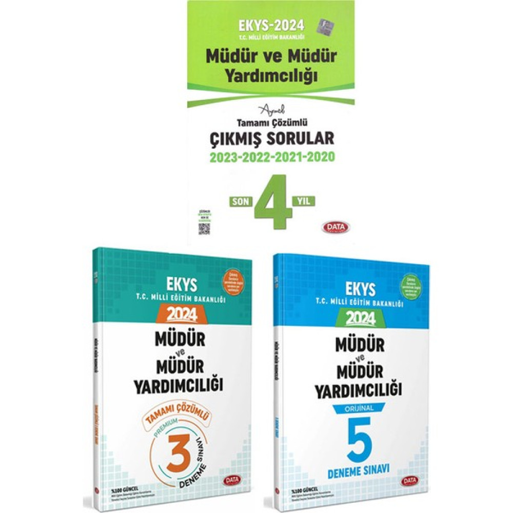 Data Yayınları 2024 MEB Ekys Müdür ve Müdür Yardımcılığı Çıkmış Sorular ve Deneme Sınavı Seti Data Görevde Yükselme Sınavları Kitapları Fiyatı