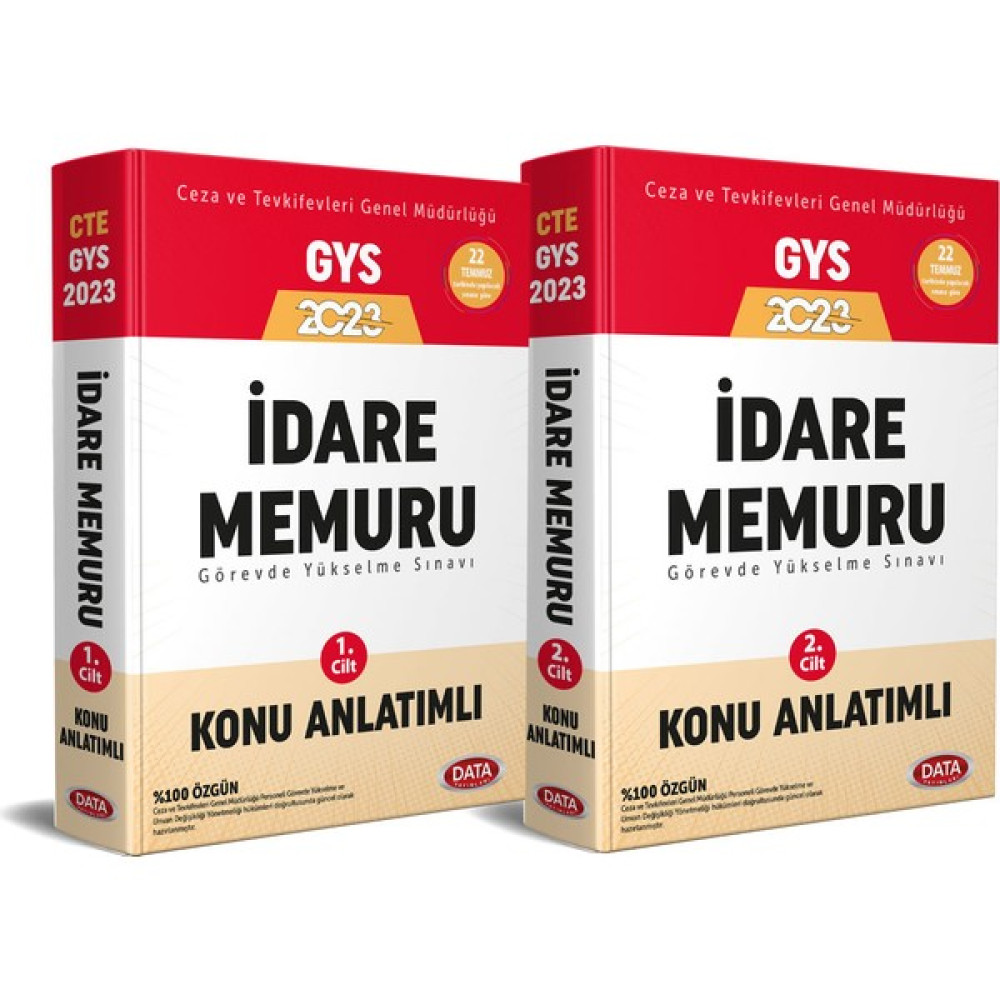 Data Yayınları Ceza ve Tevkifevleri İdare Memuru GYS Hazırlık Kitabı (2 Cilt) 2023 Görevde Yükselme Sınavları Kitapları Fiyatı