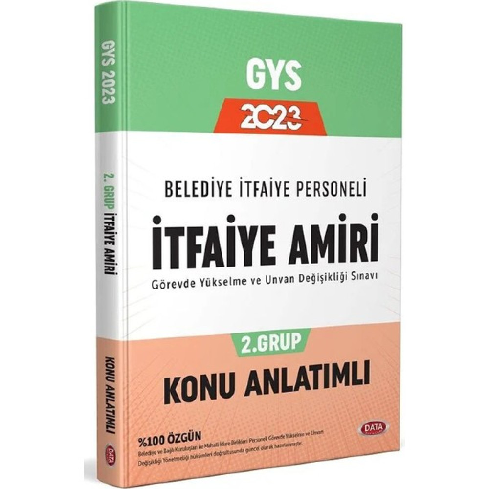 Data Yayınları Data 2023 Gys Belediye Itfaiye Amiri 2. Grup Konu Anlatımlı Görevde Yükselme Görevde Yükselme Sınavları Kitapları Fiyatı
