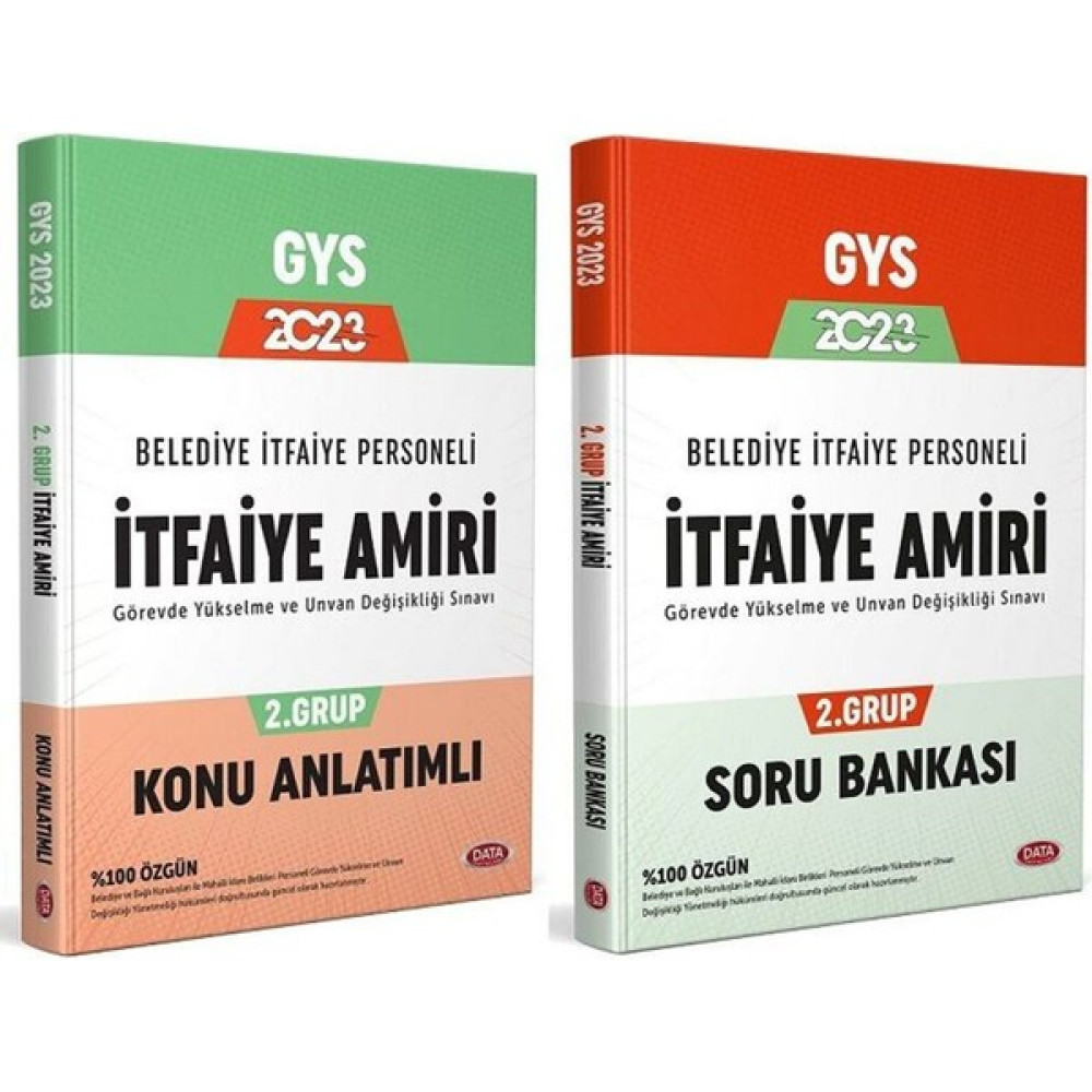 Data Yayınları Data 2023 Gys Belediye Itfaiye Amiri 2. Grup Konu + Soru 2 Li Set Görevde Yükselme Data Yayınları Görevde Yükselme Sınavları Kitapları Fiyatı