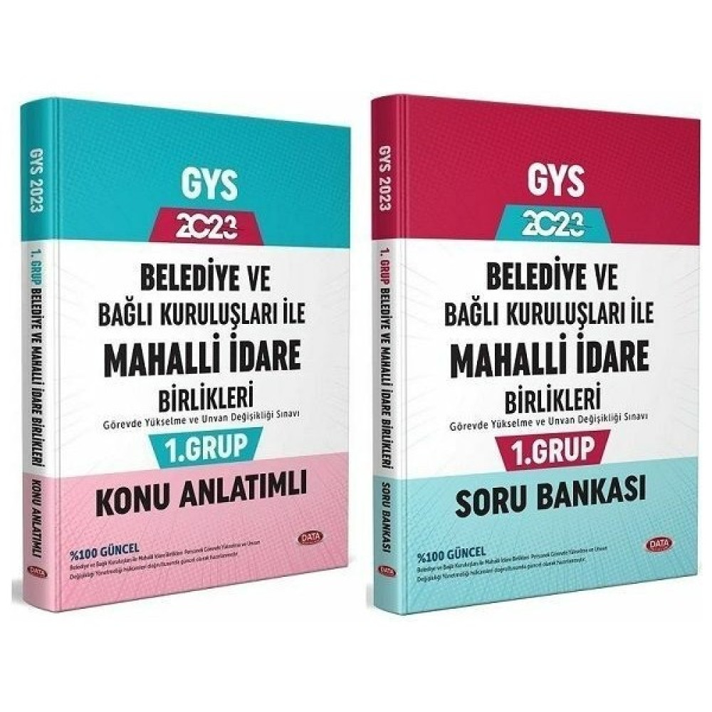 Data Yayınları Data 2023 Gys Belediye ve Bağlı Kuruluşları ile Mahalli Idare Birlikleri 1. Grup Konu Soru 2 Li Set Görevde Yükselme Görevde Yükselme Sınavları Kitapları Fiyatı