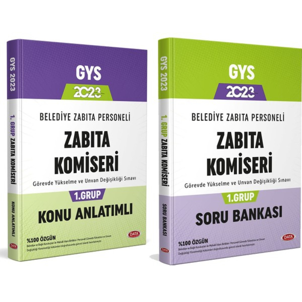 Data Yayınları Data Yayınları 2023 GYS Belediye Zabıta Personeli Zabıta Komiseri 1. Grup Konu ve Soru Seti Görevde Yükselme Sınavları Kitapları Fiyatı
