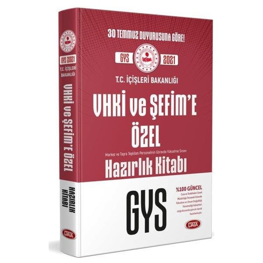 Data Yayınları T.c. Içişleri Bakanlığı Vhki ve Şefim'e Özel Gys Hazırlık Kitabı Görevde Yükselme Sınavları Kitapları Fiyatı