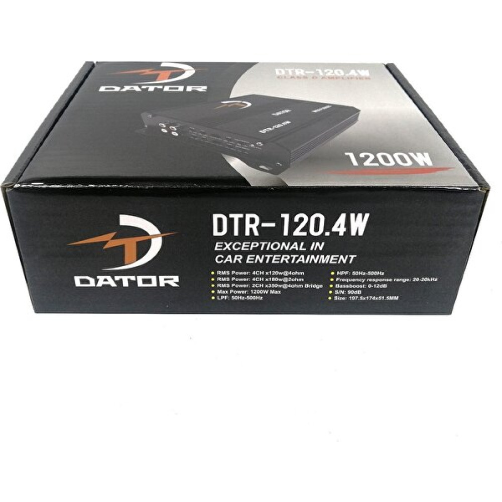 Dator DTR-120.4W Profesyonel 4 Kanal D Klas Anfi 120WRMS 1200W Maksimum Güç Mini Kasa Wolf Seri Oto Hoparlörleri & SubWoofer Fiyatı