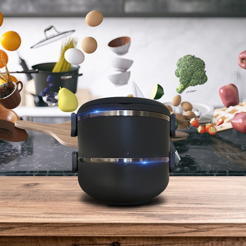 Davet Freshbox 2 Katlı Sefer Tası Yemek Termosu Gri Tek Kişilik Hacimi Vardır Saklama Kapları Fiyatı