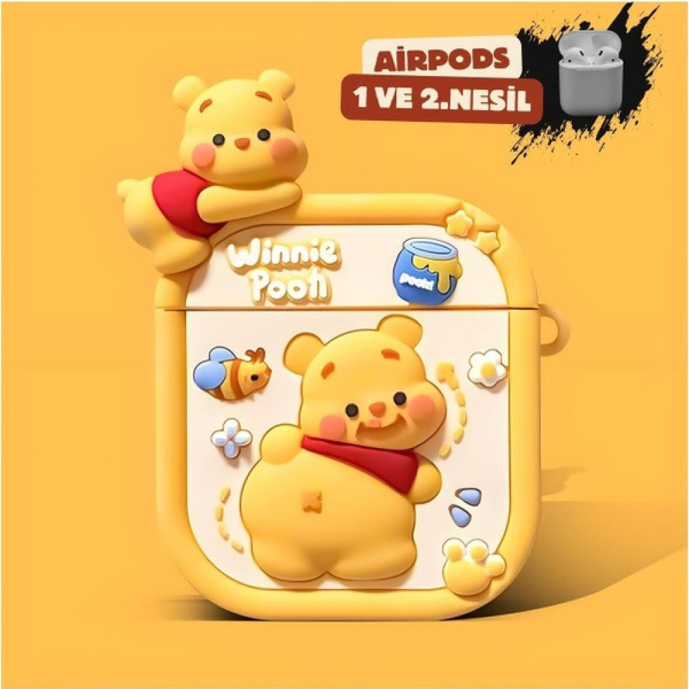 Davi AİRPODS 1/2. Nesil Uyumlu Ayı Winnie Pooh Disney Kılıf Cep Telefonu Aksesuarı Fiyatı