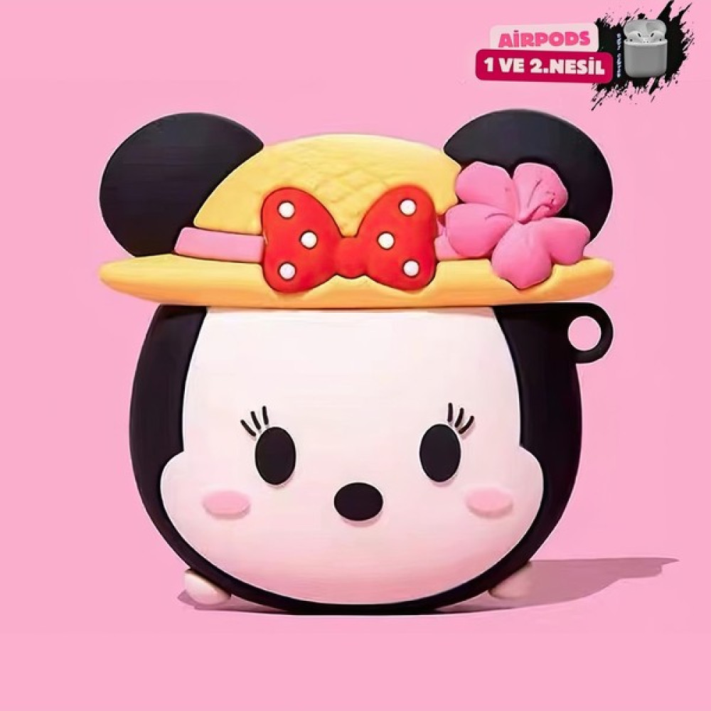 Davi Center AİRPODS 1/2. Nesil Uyumlu Yaz Şapkalı Minnie Fare Disney Kılıf Cep Telefonu Aksesuarı Fiyatı