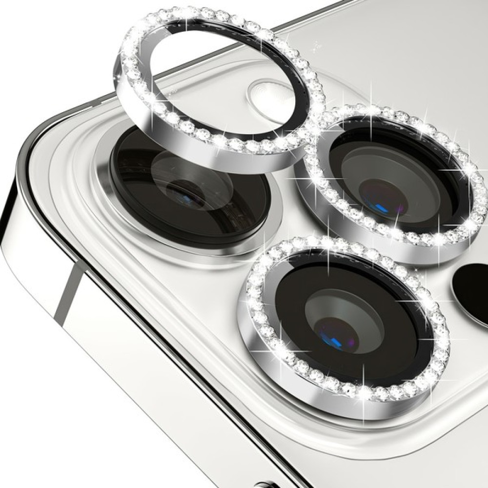 Davi Center Iphone 15 Pro - 15 Pro Max Uyumlu Gümüş Taşlı Kamera Lens Koruyucu Cep Telefonu Ekran Koruyucusu Fiyatı