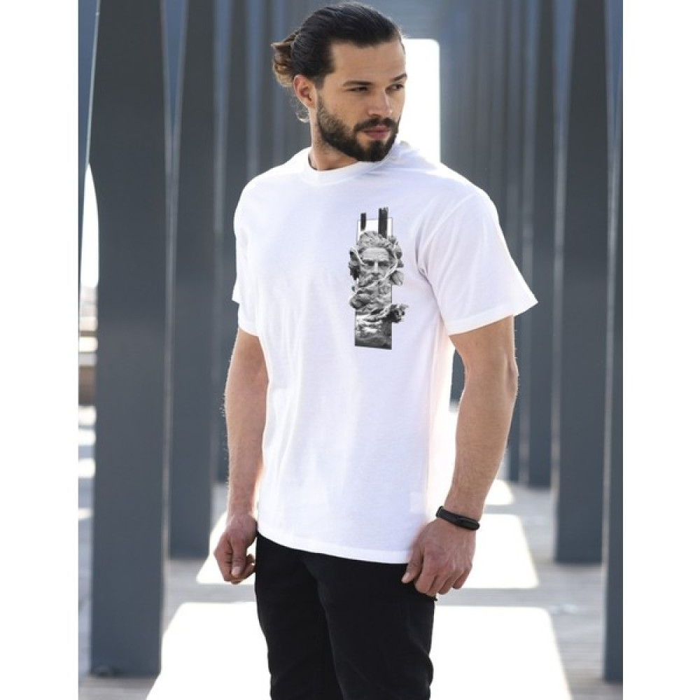 David Statue Baskılı Oversize T-Shirt Erkek T-shirt Fiyatı