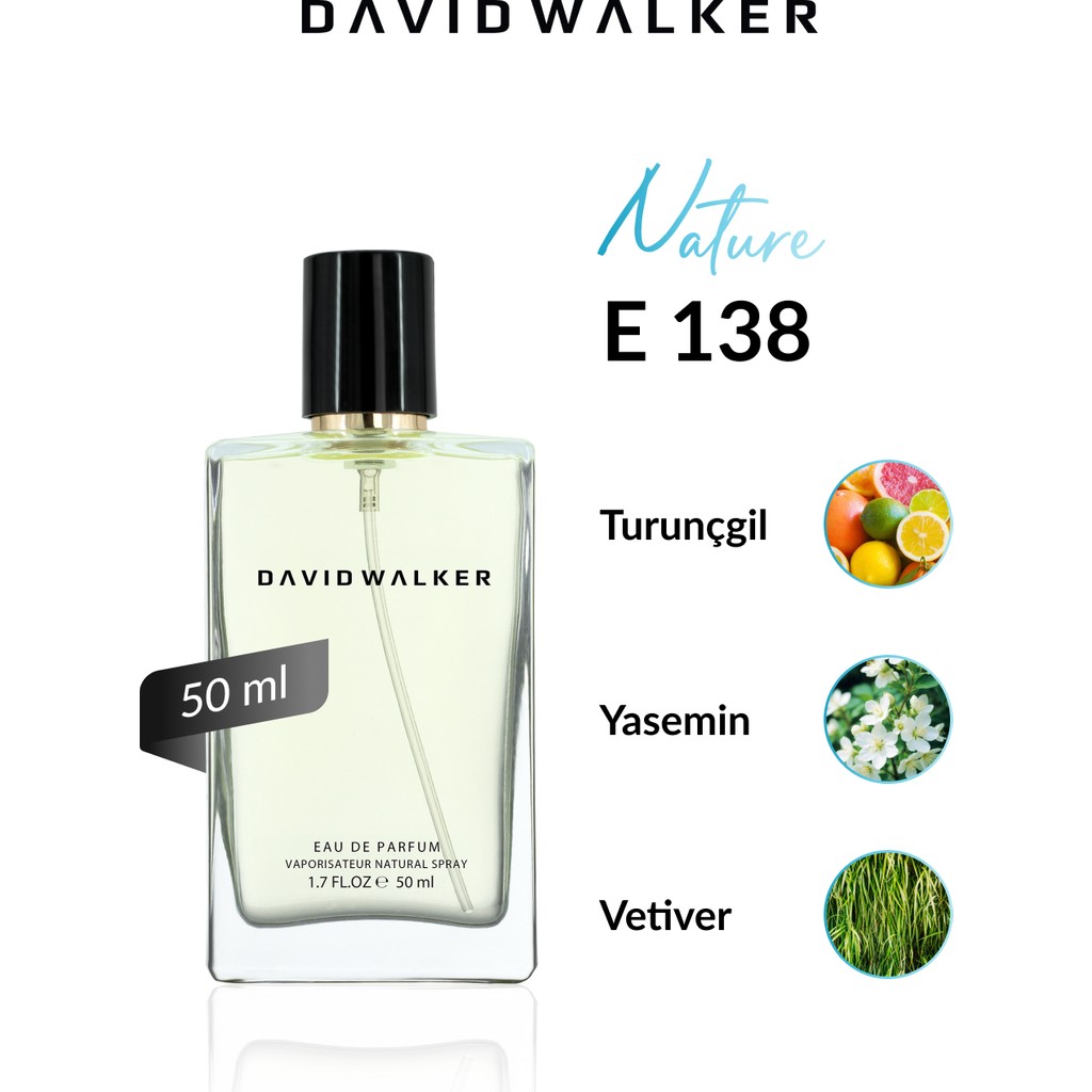 David Walker E138 Blue Div 50 ml Erkek Parfüm | Nature Parfümler Fiyatı