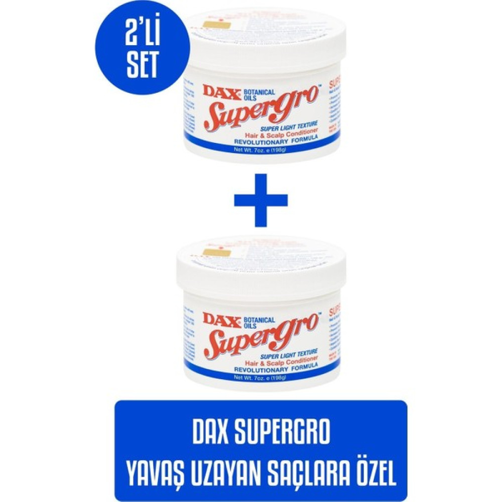 Dax Supergro 198 G - Yavaş Uzayan Saçlara Özel Saç Bakım Yağı x 2'li Set Saç Bakım Maskeleri & Serumlar & Spreyler Fiyatı