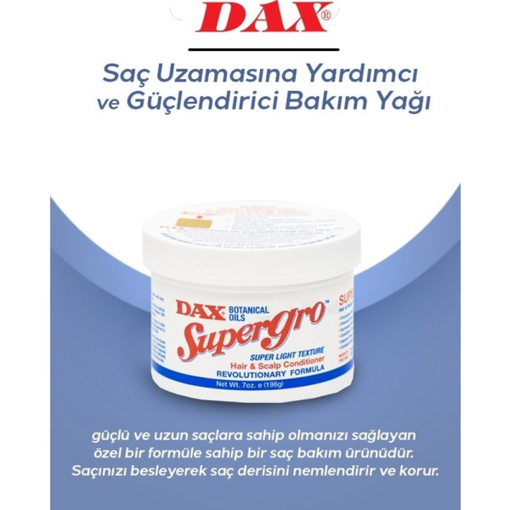 Dax Supergro Bakım Yağı 198 gr Saç Bakım Maskeleri & Serumlar & Spreyler Fiyatı