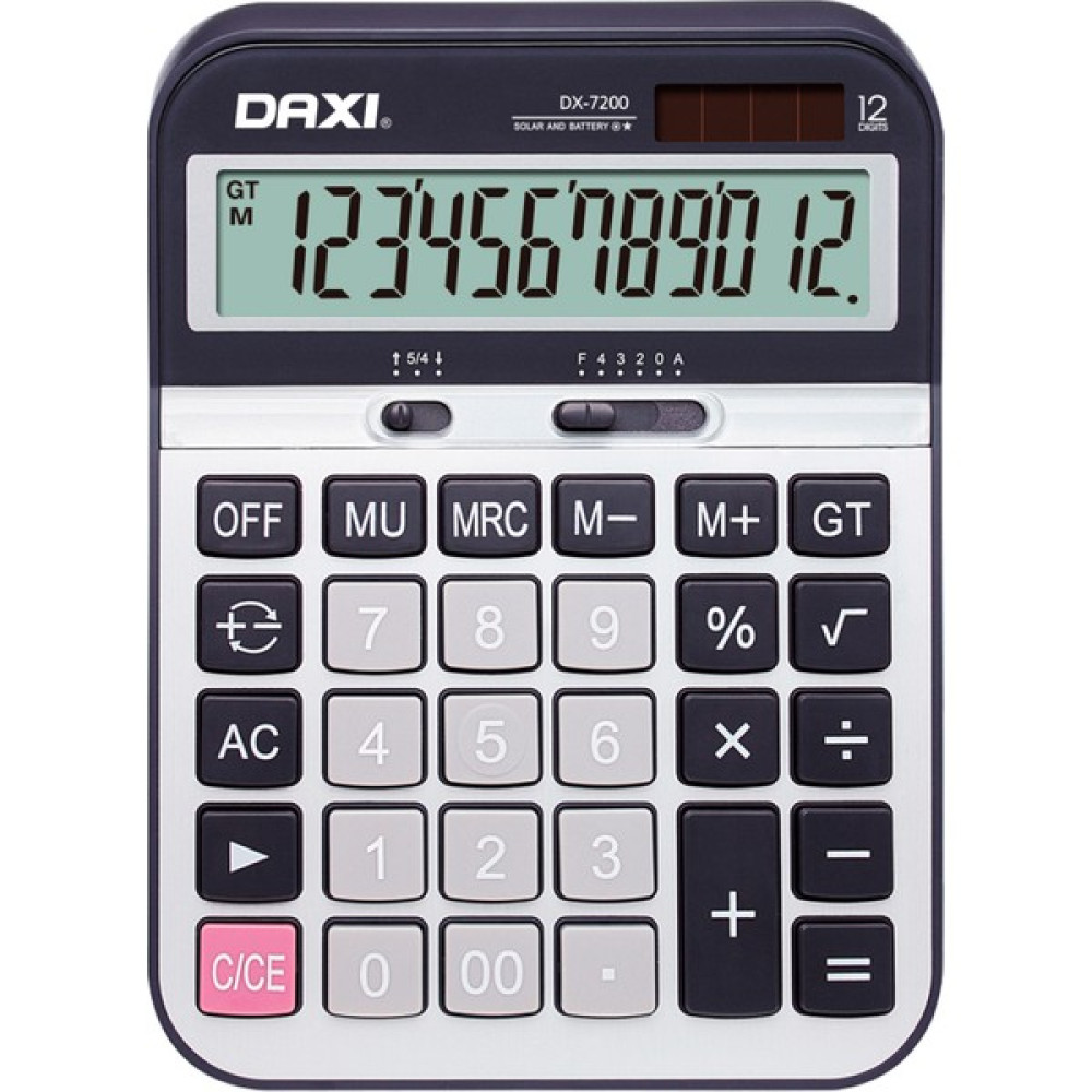 Daxı DX-7200 12 Haneli Büyük Boy Masaüstü Hesap Makinesi, 15X20CM Hesap Makinesi Fiyatı