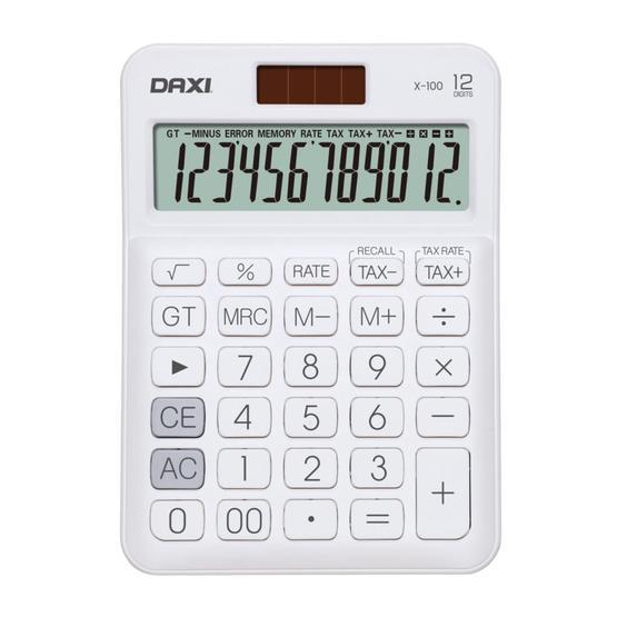 Daxi X-100 12 Haneli Beyaz Hesap Makinesi
