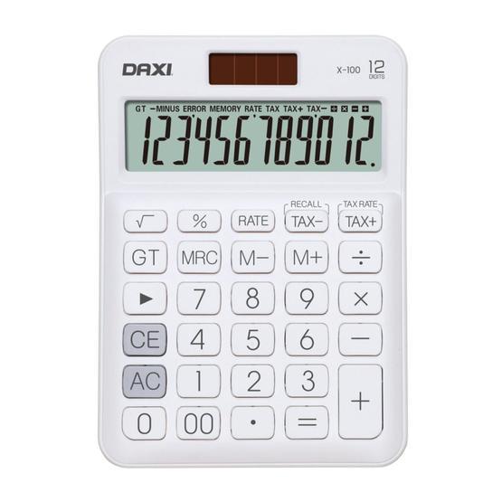 Daxi X-100 12 Haneli Beyaz Hesap Makinesi