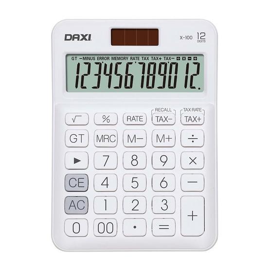 Daxi X-100 12 Haneli Siyah Hesap Makinesi