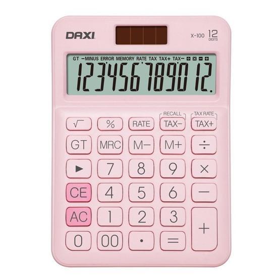 Daxi X-100 12 Haneli Siyah Hesap Makinesi
