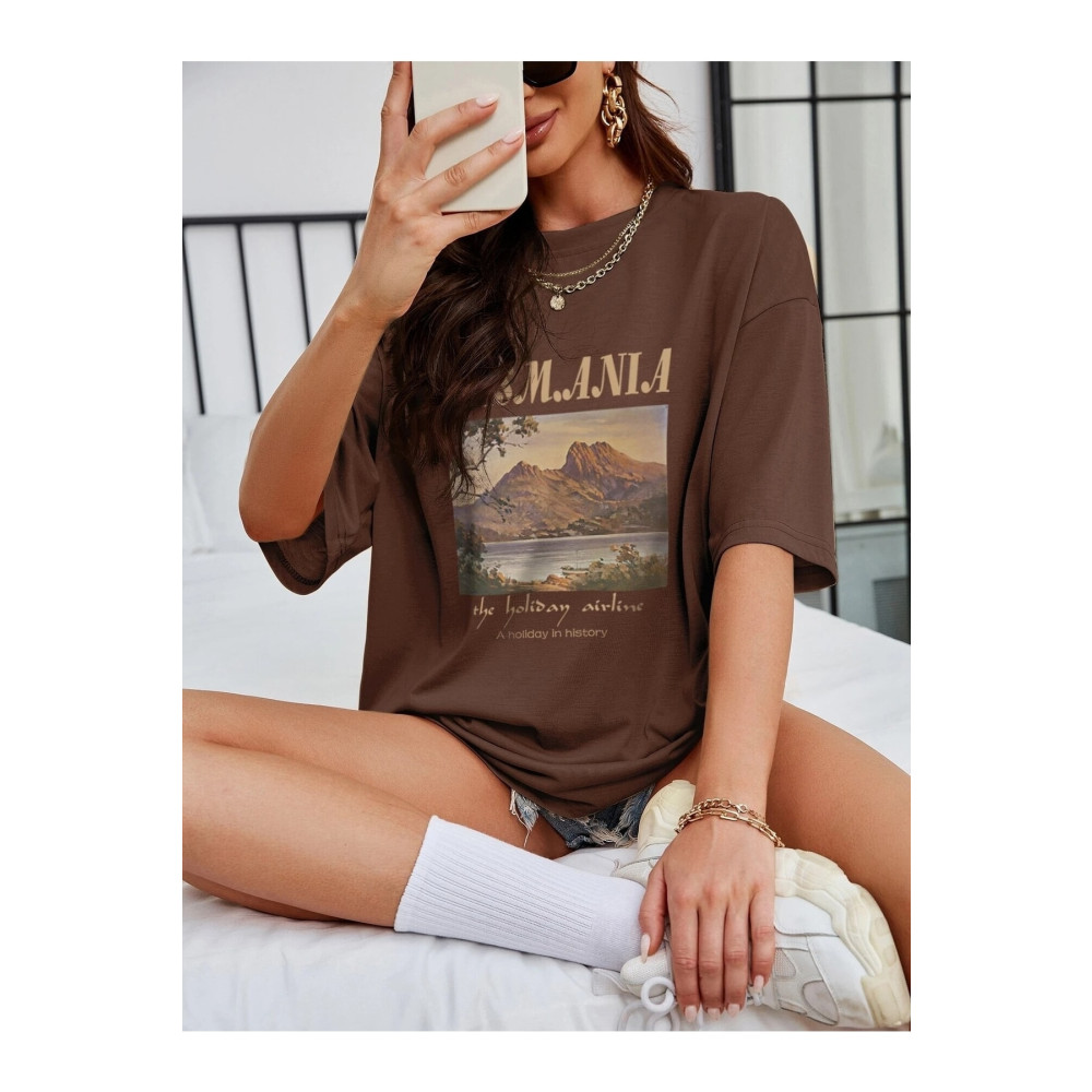 DAXİS Sportwear Company Baskılı Oversize Unisex Tshirt M Beden Bayan T-shirt Fiyatı