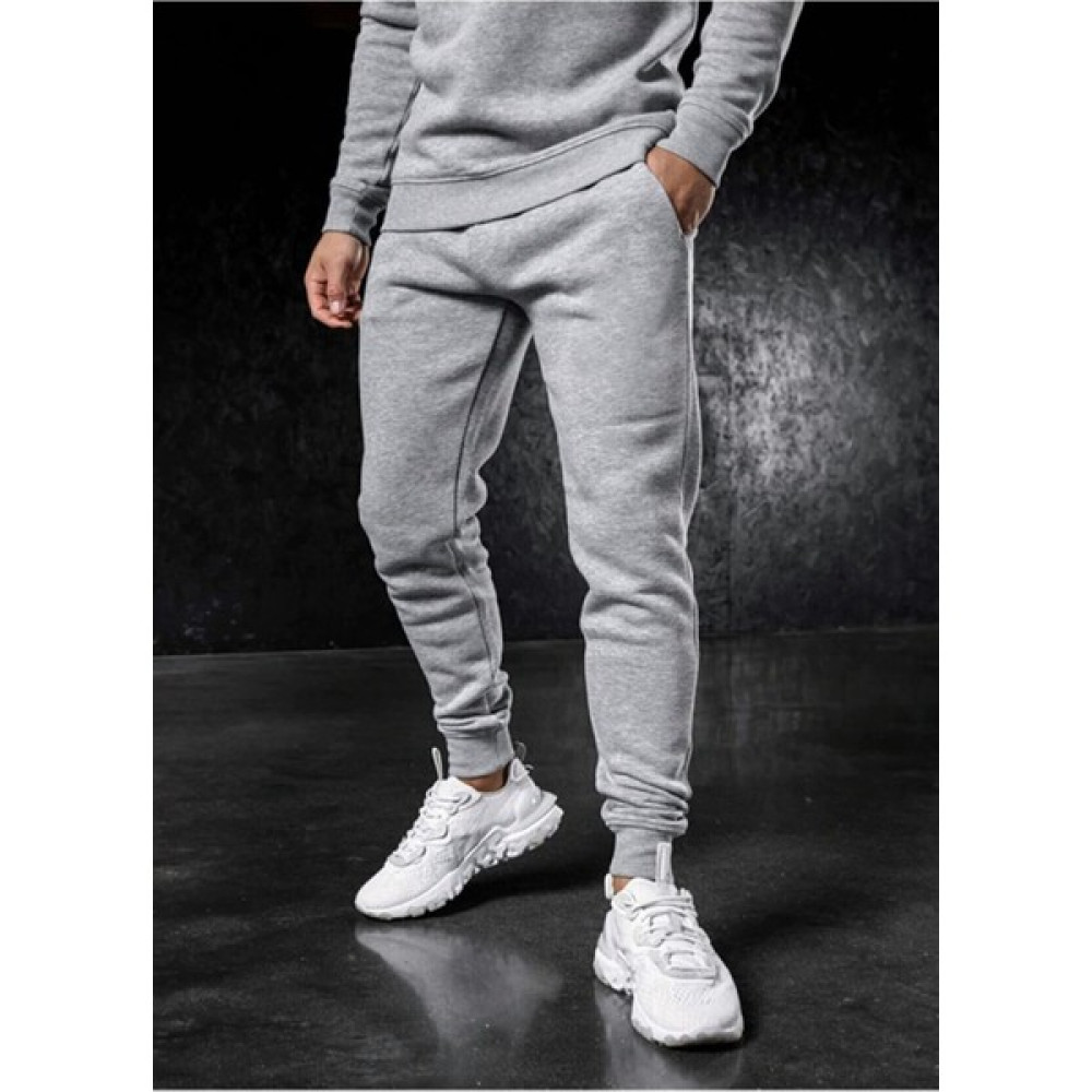 DAXİS Sportwear Company Erkek Gri Slim Fit Jogger Eşofman Altı 2 Iplik Şardonlu Pamuklu Kışlık Dar Paça Erkek Eşofman Fiyatı