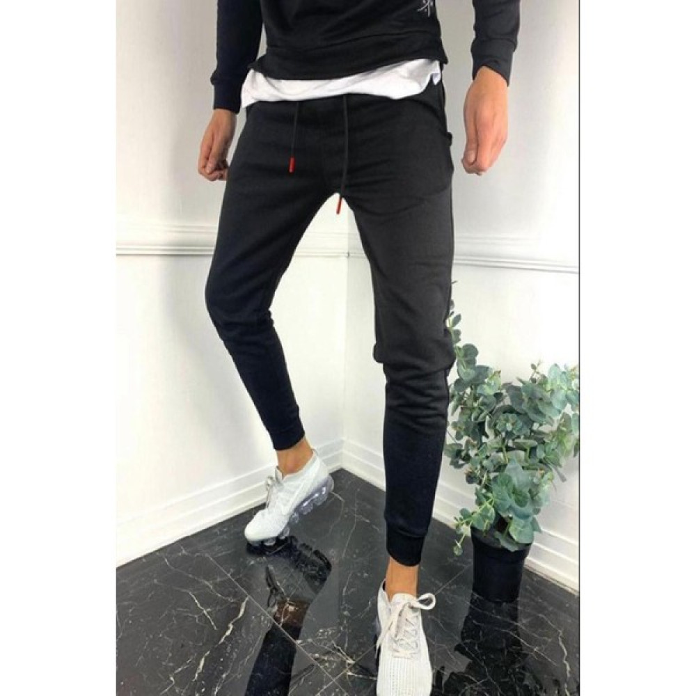 DAXİS Sportwear Company Erkek Siyah Slim Fit Eşofman Altı Erkek Eşofman Fiyatı