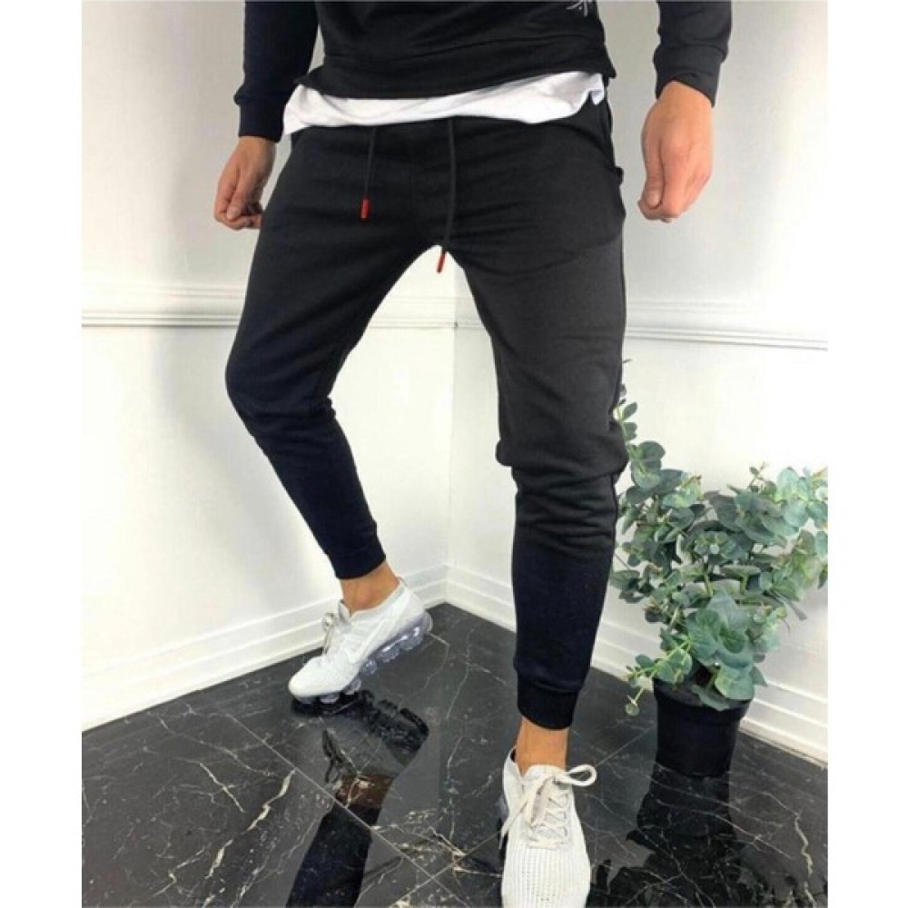 DAXİS Sportwear Company Erkek Siyah Slimfit Lastikli Paçalı Eşofman Altı Erkek Eşofman Fiyatı
