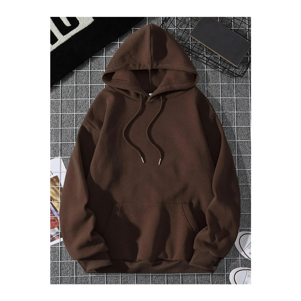 DAXİS Sportwear Company Kahverengi Unisex Kapüşonlu Oversize Sweatshirt XXL Beden Bayan Sweatshirt Fiyatı