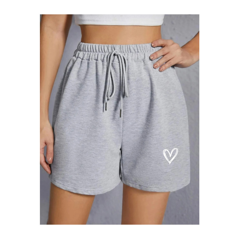DAXİS Sportwear Company Kalp Baskılı Kısa Kadın Şort 3XL Beden Şort & Kapri (Outdoor) Fiyatı