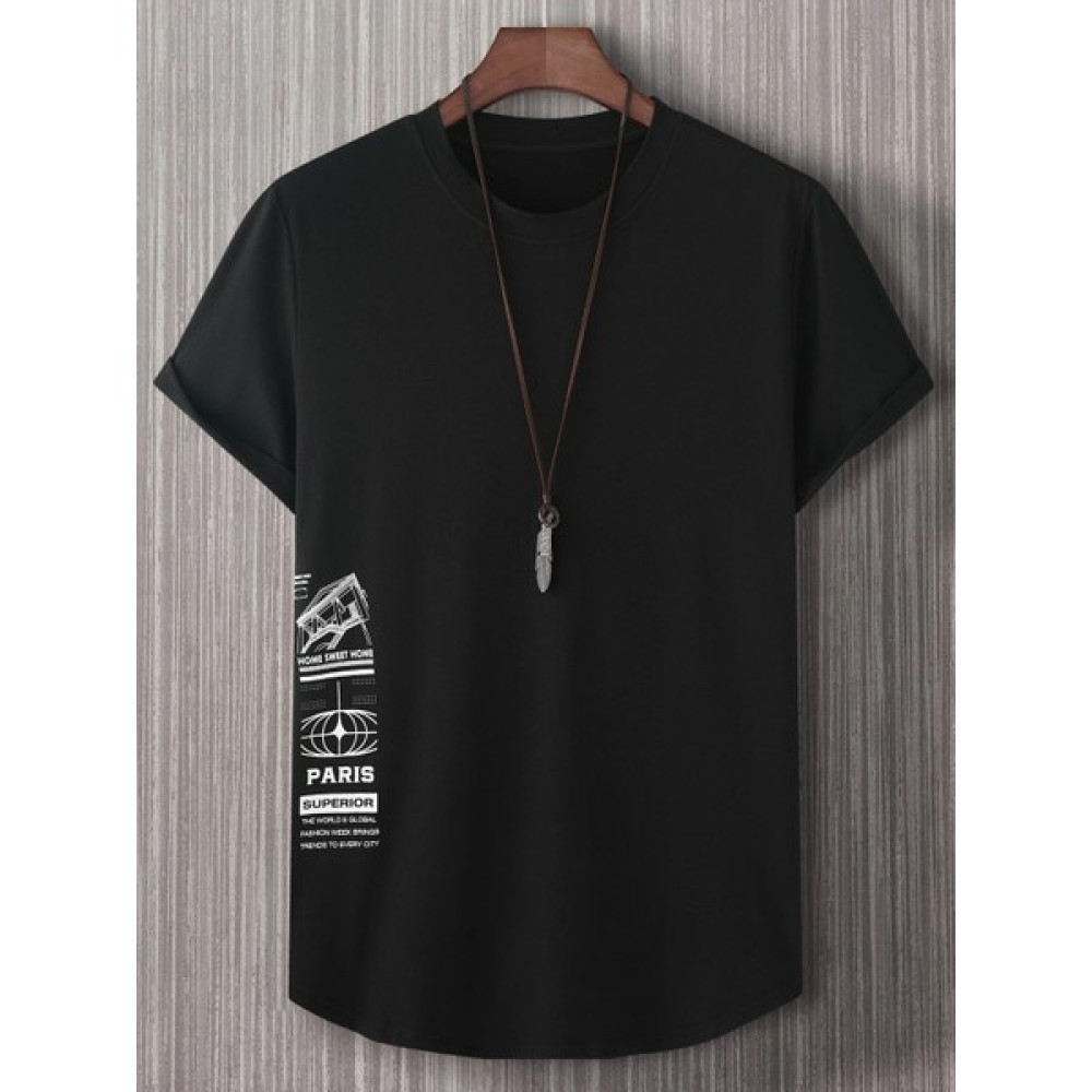 DAXİS Sportwear Company Paris Baskılı Oversize Tshirt Erkek T-shirt Fiyatı