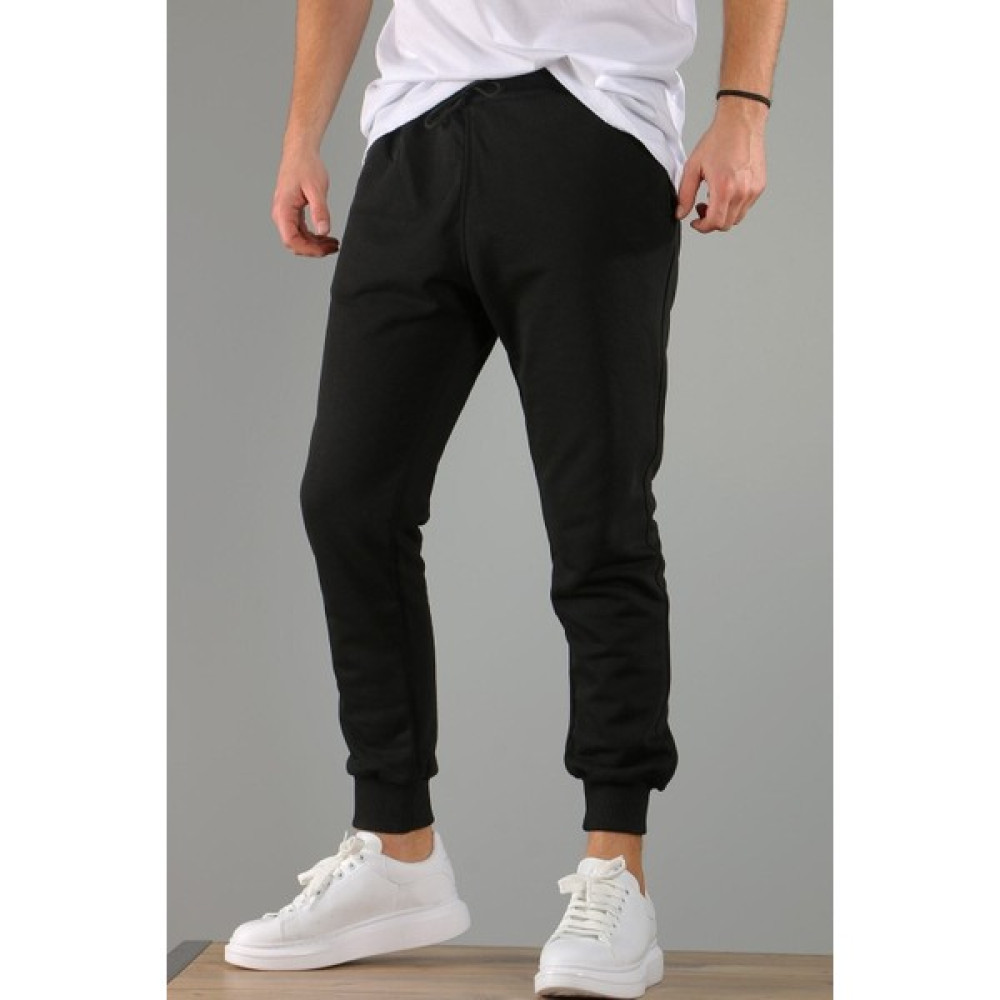 DAXİS Sportwear Company Unisex Siyah Paçası Lastikli Eşofman Altı Erkek Eşofman Fiyatı