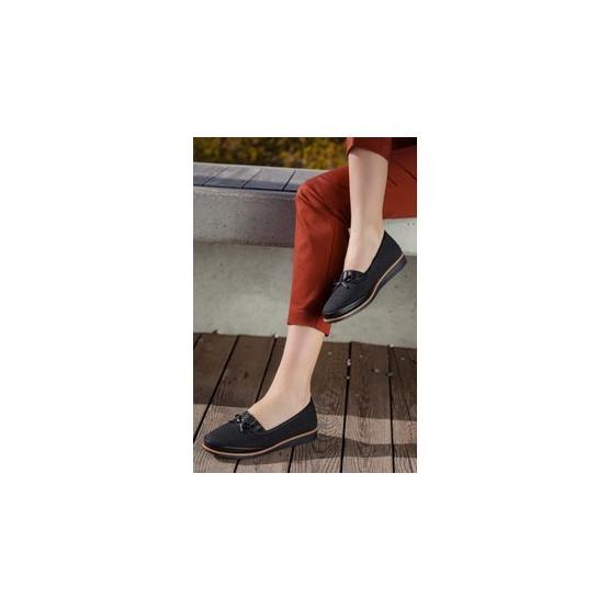 Daxtors D191 Lacivert Kadın Babet
